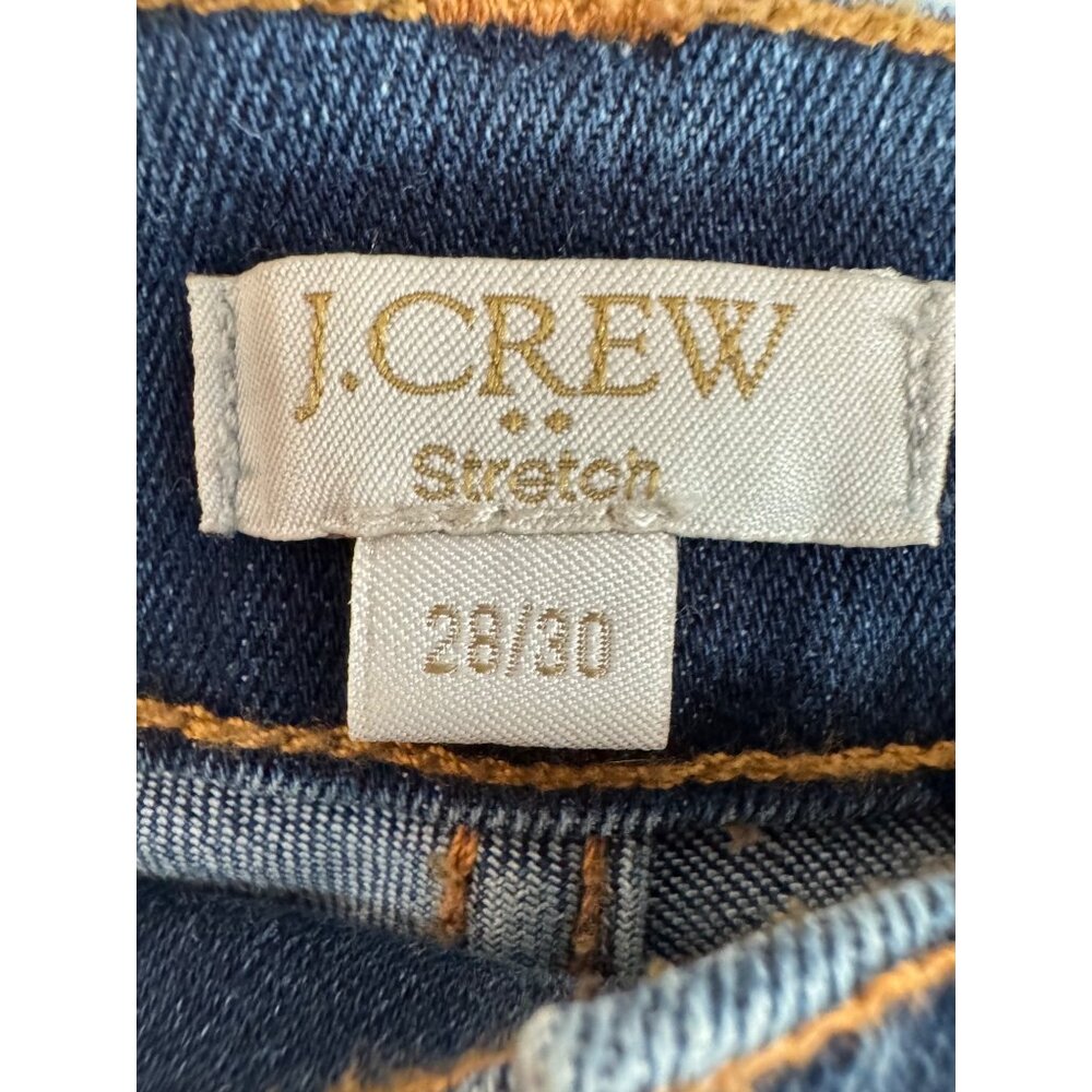 J.Crew Womens Stretch Denim Jeans Size 28/30 Medium Wash Cotton Blend Slim Fit C - Picture 3 of 7